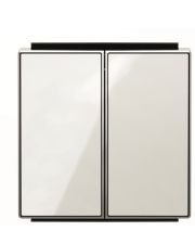 Двойная клавиша выключателя ABB Sky 2CLA851100A2101 8511 CB (белое стекло)
