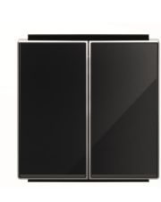 Двойная клавиша выключателя ABB Sky 2CLA851100A2501 8511 CN (черное стекло)