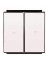 Двойная клавиша жалюзи ABB Sky 2CLA854400A1101 8544 BL (белый)