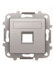 Одинарная центральная плата коммуникационной розетки ABB Sky 2CLA851810A1401 8518.1 AI (сталь)