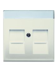 Центральная плата для 2-х разъемов Modular Jack ABB Basic 55 2CKA001710A3944 1800-92-507 (слоновая кость)