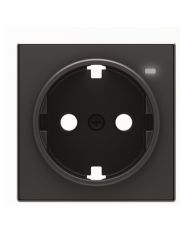 Центральная плата розетки ABB Sky 2CLA858880A1501 8588.8 NS с заземлением и линзой (черный бархат)