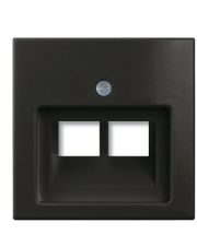 Одноместная двухмодульная центральная плата ABB Basic 55 2CKA001753A0206 1803-02-95-507 (черный шато)