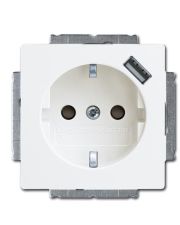 Розетка ABB Basic 55 2CKA002011A6193 20 EUCBUSB-94-507 с USB (альпийский белый)