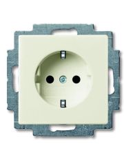 Розетка ABB Basic 55 2CKA002013A5339 20 EUCKS-96-507 с заземлением и со шторками (белый шале)
