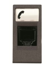 Телефонная розетка ABB Zenit 2CLA211760N1801 N2117.6 AN 1М (антрацит)