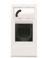 Телефонная розетка ABB Zenit 2CLA211760N1101 N2117.6 BL 1М (белый)