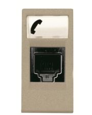 Телефонная розетка ABB Zenit 2CLA211760N1901 N2117.6 CV 1М (шампань)