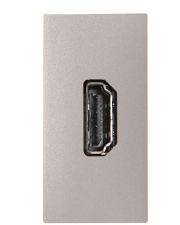 HDMI розетка ABB Zenit 2CLA215560N1301 N2155.6 PL 1М (серебро)