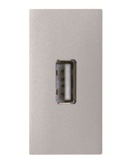USB розетка ABB Zenit 2CLA215580N1301 N2155.8 PL 1М (серебро)