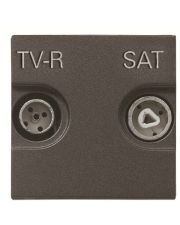 TV-R SAT розетка ABB Zenit 2CLA225130N1801 N2251.3 AN (антрацит)