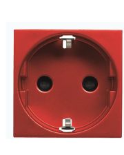 Розетка ABB Zenit 2CLA228800N7001 N2288 RJ с заземлением (красная)