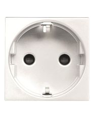 Розетка ABB Zenit 2CLA228860N1101 N2288.6 BL с заземлением и со шторками (белый)