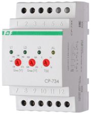 Реле контроля фаз F&F CP-734 150-270В 3х16А