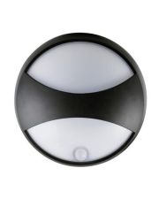 Влагозащищенный производственный светильник Kanlux Elner LED 8W-NW-SE-B 4000К (27562) с сенсором движения черный