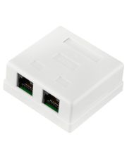 Розетка двопортова LogicPower LP2310 (LP-114) RJ-45 Cat.5e UTP