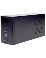 ДБЖ LogicPower LP8294 1400ВА на 2 євророзетки AVR 2x7.5Ач12В (840Вт) у металевому корпусі (чорний)