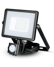 Уличный прожектор с датчиком движения V-TAC 3800157631082 LED 20Вт SKU-452 Samsung chip 230В 4000К (черный)