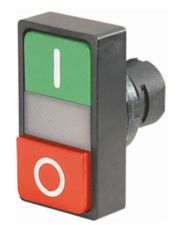 Кнопка двойная с маркировкой New Elfin с подсветкой IP40
