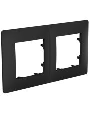 Универсальная двухместная рамка Plank Electrotechnic Classic (PLK1020241) антрацит