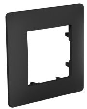 Универсальная одноместная рамка Plank Electrotechnic Classic (PLK1010241) антрацит
