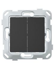 Двухклавишный механизм выключателя Plank Electrotechnic Classic/Nordic (PLK0121241) антрацит
