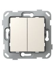 Двухклавишный механизм выключателя Plank Electrotechnic Classic/Nordic (PLK0421131) слоновая кость