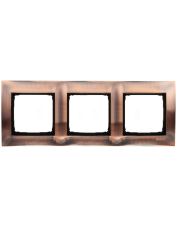 Тройная медная рамка Kontakt Simon Simon 54 Premium DR3/36 (медь)
