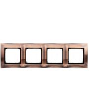 Четырехместная медная рамка Kontakt Simon Simon 54 Premium DR4/36 (медь)