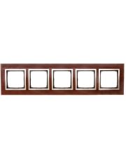 Пятиместная деревянная рамка Kontakt Simon Simon 54 Nature DRN5/86 (золотой орех)