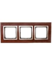 Тройная деревянная рамка Kontakt Simon Simon 54 Nature DRN3/86 (золотой орех)