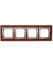 Четырехместная деревянная рамка Kontakt Simon Simon 54 Nature DRN4/86 (золотой орех)