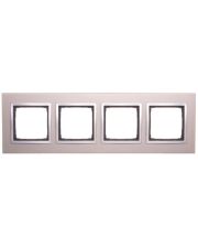 Четырехместная металлическая рамка Kontakt Simon Simon 54 Nature DRN4/79 (сатиновый блеск)