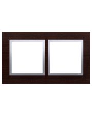 Двойная деревянная рамка Kontakt Simon Simon 54 Nature DRN2/84 (серебряное венге)