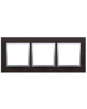 Тройная металлическая рамка Kontakt Simon Simon 54 Premium Nature DRN3/78 (нержавеющая сталь Инь)
