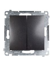 Двойной выключатель Kontakt Simon Simon 54 Premium DW5.01/48 (антрацит)
