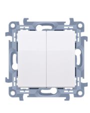 Двойной выключатель Kontakt Simon Simon 10 CW5BL.01/11 с подсветкой (белый)