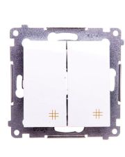 Двойной перекрестный выключатель Kontakt Simon Simon 54 Premium DW7/2.01/11 (белый)