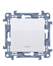 Одинарный выключатель с подсветкой Kontakt Simon Simon 10 CW1L.01/11 (белый)