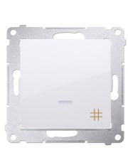 Одинарный перекрестный выключатель Kontakt Simon Simon 54 Premium DW7L.01/11 с подсветкой (белый)