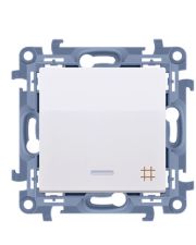 Одинарный перекрестный выключатель с подсветкой Kontakt Simon Simon 10 CW7L.01/11 (белый)