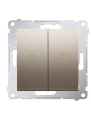 Кнопочный жалюзийный выключатель Kontakt Simon Simon 54 Premium DZP1.01/44 (золото)