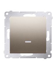 Одинарный выключатель Kontakt Simon Simon 54 Premium DW1L.01/44 с подсветкой (золото)