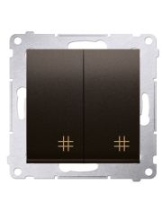 Двойной перекрестный выключатель Kontakt Simon Simon 54 Premium DW7/2.01/46 (бронза)