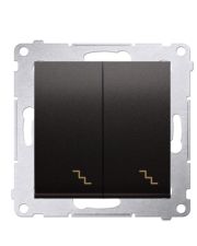 Двойной проходной выключатель Kontakt Simon Simon 54 Premium DW6/2.01/46 (бронза)