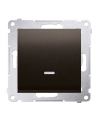 Одинарный выключатель Kontakt Simon Simon 54 Premium DW1L.01/46 с подсветкой (бронза)