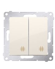 Двойной перекрестный выключатель Kontakt Simon Simon 54 Premium DW7/2.01/41 (кремовый)