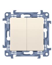Двухкнопочный выключатель Kontakt Simon Simon 10 CW5BL.01/41 с подсветкой (кремовый)