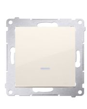 Одинарный выключатель Kontakt Simon Simon 54 Premium DW1L.01/41 с подсветкой (кремовый)