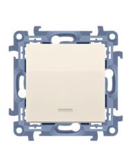 Одинарный выключатель с подсветкой Kontakt Simon Simon 10 CW1L.01/41 (кремовый)